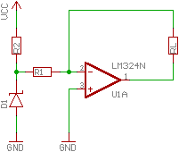 Konstantstromquelle mit einem OPV